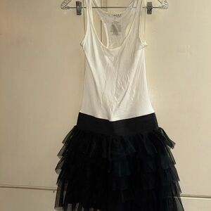 Miley Cyrus Max Azria BCBG White and Black Layered Tulle Dress